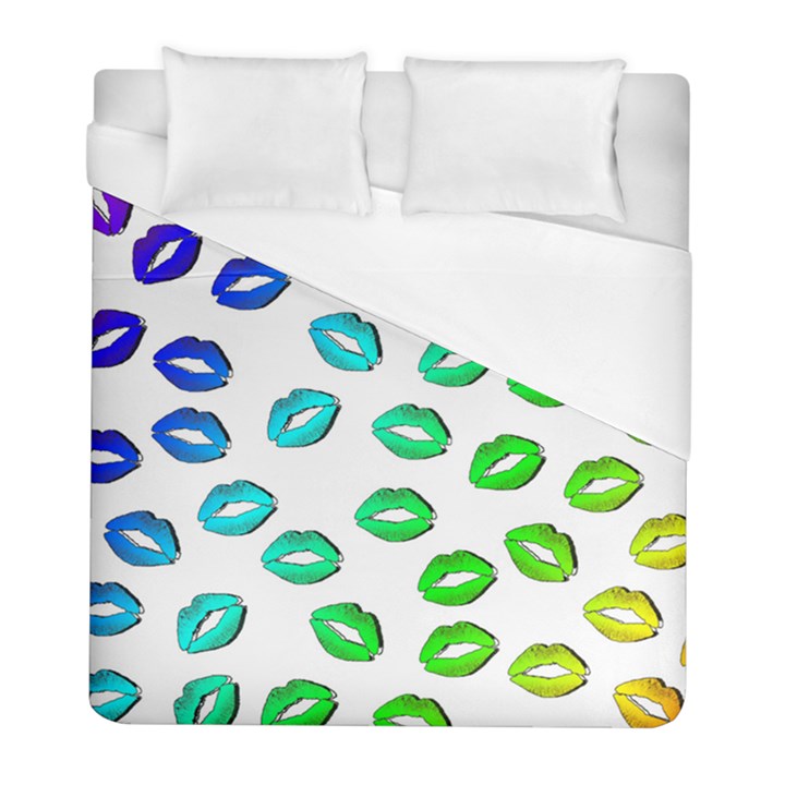 Kiss Mouth Lips Colors Duvet Cover (Full/ Double Size)