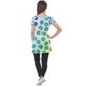 Kiss Mouth Lips Colors Puff Sleeve Tunic Top View2