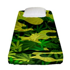 Marijuana Camouflage Cannabis Drug Fitted Sheet (single Size)