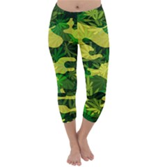 Marijuana Camouflage Cannabis Drug Capri Winter Leggings  by HermanTelo