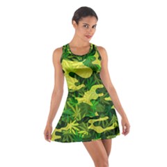 Marijuana Camouflage Cannabis Drug Cotton Racerback Dress