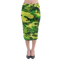 Marijuana Camouflage Cannabis Drug Midi Pencil Skirt