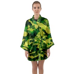 Marijuana Camouflage Cannabis Drug Long Sleeve Kimono Robe by HermanTelo