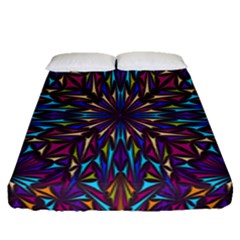 Kaleidoscope Triangle Curved Fitted Sheet (queen Size)