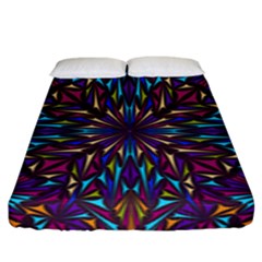 Kaleidoscope Triangle Curved Fitted Sheet (king Size)