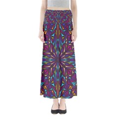 Kaleidoscope Triangle Curved Full Length Maxi Skirt