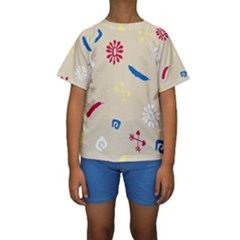 Pattern Culture Tribe American Kids  Short Sleeve Swimwear by HermanTelo
