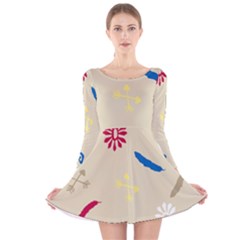 Pattern Culture Tribe American Long Sleeve Velvet Skater Dress