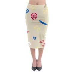 Pattern Culture Tribe American Midi Pencil Skirt