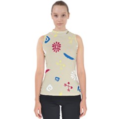 Pattern Culture Tribe American Mock Neck Shell Top