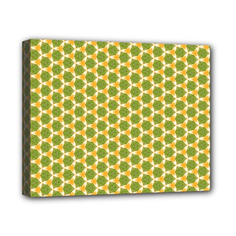 Pattern Halloween Pumpkin Color Green Canvas 10  X 8  (stretched) by HermanTelo