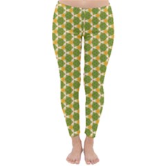 Pattern Halloween Pumpkin Color Green Classic Winter Leggings