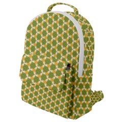 Pattern Halloween Pumpkin Color Green Flap Pocket Backpack (small) by HermanTelo