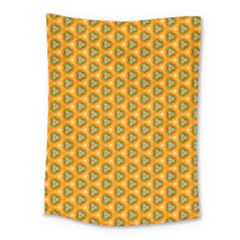 Pattern Halloween Pumpkin Color Leaf Medium Tapestry by HermanTelo