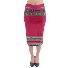 Ornaments Mexico Cheerful Midi Pencil Skirt