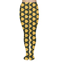 Pattern Halloween Pumpkin Color Yellow Tights by HermanTelo