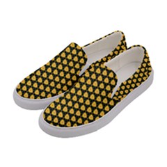 Pattern Halloween Pumpkin Color Yellow Women s Canvas Slip Ons by HermanTelo