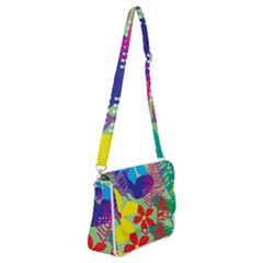 Pattern Leaf Polka Floral Shoulder Bag With Back Zipper by HermanTelo