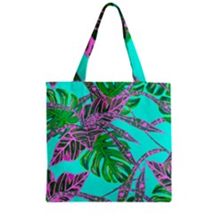 Painting Oil Leaves Nature Reason Zipper Grocery Tote Bag