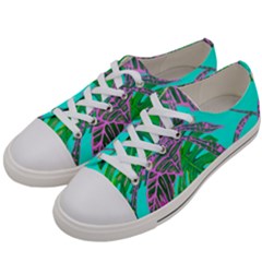 Painting Oil Leaves Nature Reason Women s Low Top Canvas Sneakers by HermanTelo