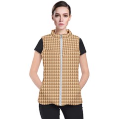 Pattern Gingerbread Brown Tree Women s Puffer Vest by HermanTelo