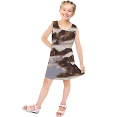 Mountains Ocean Clouds Kids  Tunic Dress by HermanTelo