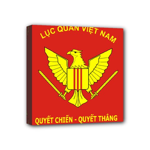 Flag of Army of Republic of Vietnam Mini Canvas 4  x 4  (Stretched)