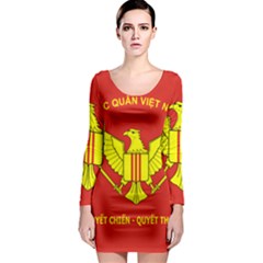 Flag of Army of Republic of Vietnam Long Sleeve Bodycon Dress