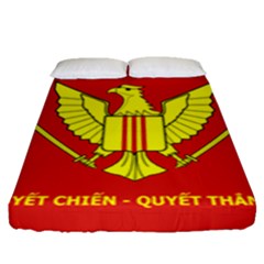Flag of Army of Republic of Vietnam Fitted Sheet (Queen Size)