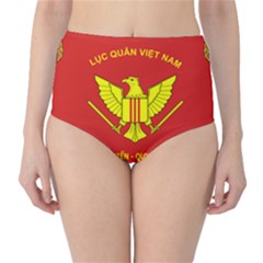Flag of Army of Republic of Vietnam Classic High-Waist Bikini Bottoms