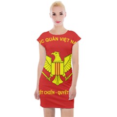 Flag of Army of Republic of Vietnam Cap Sleeve Bodycon Dress