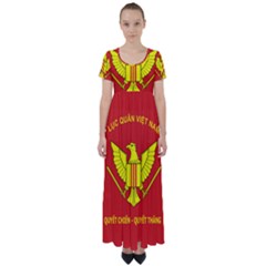 Flag of Army of Republic of Vietnam High Waist Short Sleeve Maxi Dress