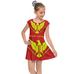 Flag of Army of Republic of Vietnam Kids  Cap Sleeve Dress