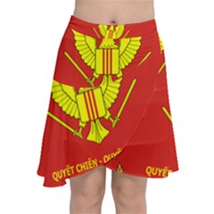 Flag of Army of Republic of Vietnam Chiffon Wrap Front Skirt