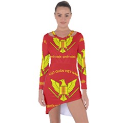 Flag of Army of Republic of Vietnam Asymmetric Cut-Out Shift Dress