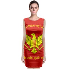 Flag of Army of Republic of Vietnam Sleeveless Velvet Midi Dress