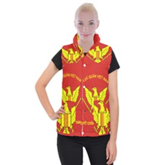 Flag of Army of Republic of Vietnam Women s Button Up Vest
