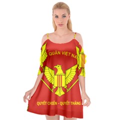 Flag of Army of Republic of Vietnam Cutout Spaghetti Strap Chiffon Dress