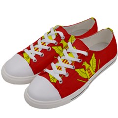 Flag of Army of Republic of Vietnam Women s Low Top Canvas Sneakers