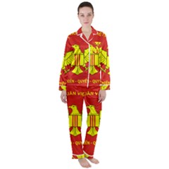 Flag of Army of Republic of Vietnam Satin Long Sleeve Pyjamas Set