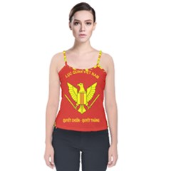 Flag of Army of Republic of Vietnam Velvet Spaghetti Strap Top