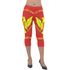 Flag of Army of Republic of Vietnam Lightweight Velour Capri Leggings 