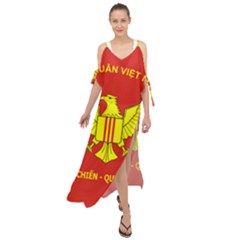 Flag of Army of Republic of Vietnam Maxi Chiffon Cover Up Dress