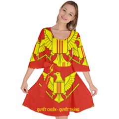 Flag of Army of Republic of Vietnam Velour Kimono Dress