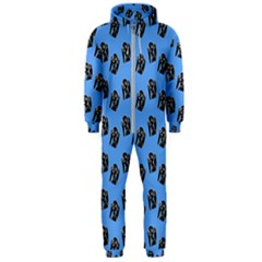 Girl Face Blue Hooded Jumpsuit (men)  by snowwhitegirl