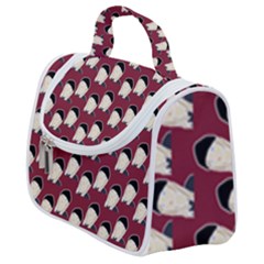 Beanie Boy Pattern Red Satchel Handbag by snowwhitegirl