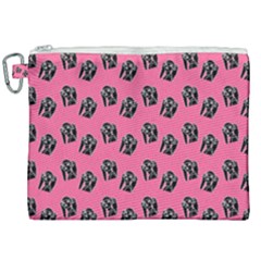 Girl Face Pink Canvas Cosmetic Bag (xxl)