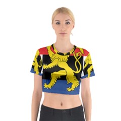 Flag Of Benelux Union Cotton Crop Top by abbeyz71