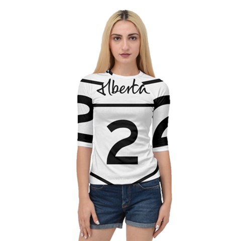 Alberta Highway 2 Shield Quarter Sleeve Raglan Tee by abbeyz71