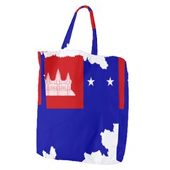 Flag Map Of Cambodia, 1970-1975 Giant Grocery Tote